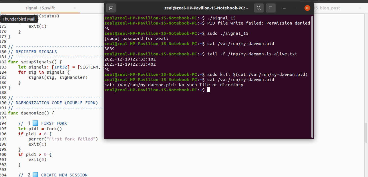 Writing a Proper Linux Daemon in Swift with Signal Handling and Cleanup